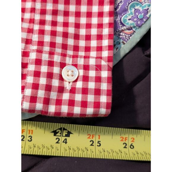 Ralph Lauren Classic Fit Red Gingham Check Cotton Button Down Shirt Mens Size L - Picture 7 of 10